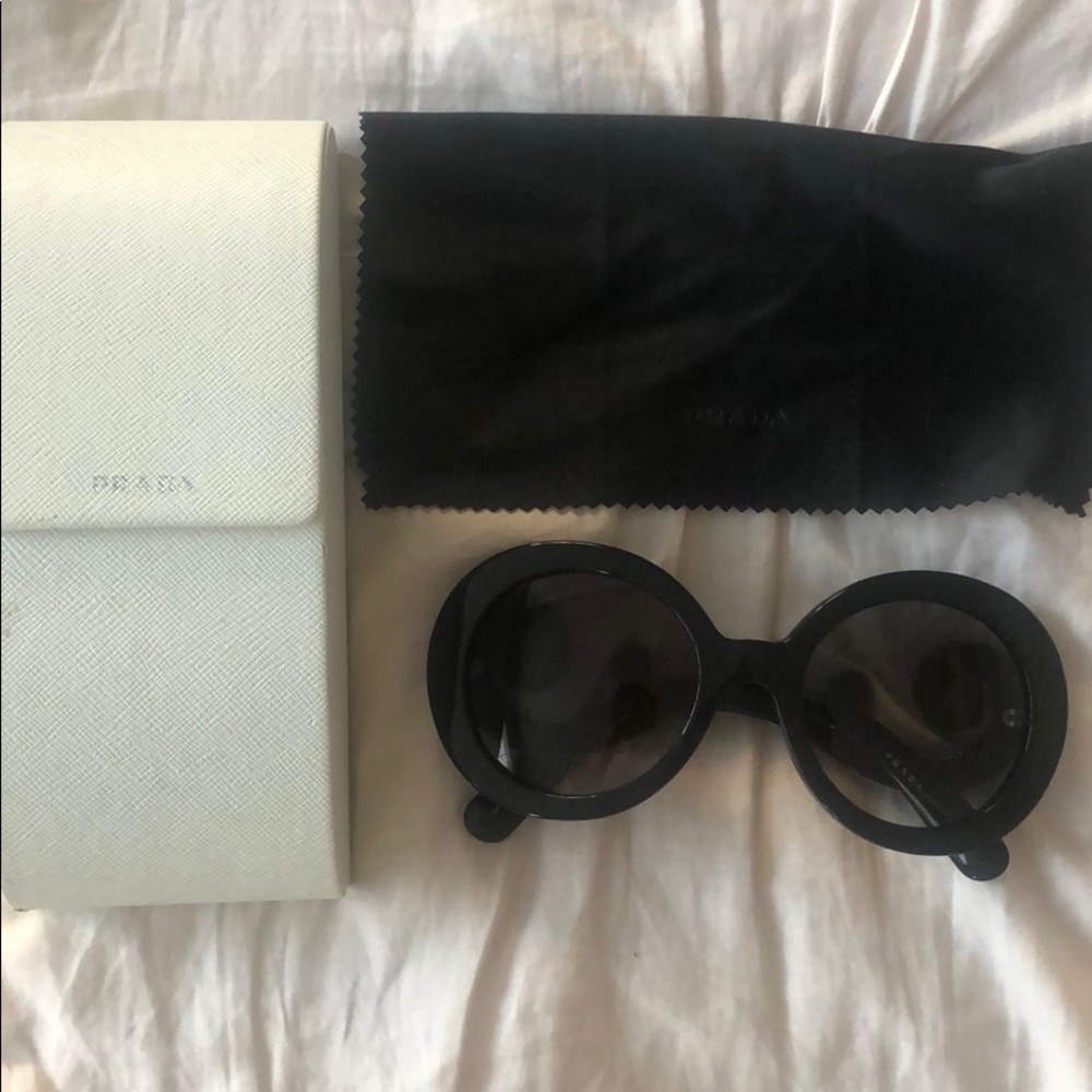 Prada Baroque Sunglasses with Case, Box, Bag,